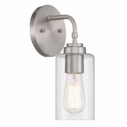 Stowe Wall Sconce Fixture w/o Bulb, 1 Light, E26, Polished Nickel