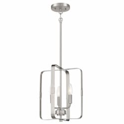 Stowe Pendant Light Fixture w/o Bulbs, 3 Lights, E12, Polished Nickel