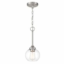 Glenda Mini Pendant Fixture w/o Bulbs, 1 Lights, E26, Polished Nickel