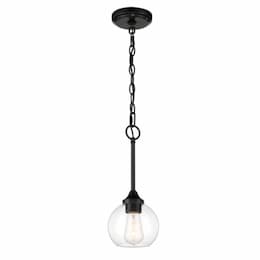 Glenda Mini Pendant Fixture w/o Bulbs, 1 Lights, E26, Flat Black