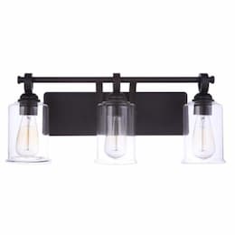 Romero Vanity Light Fixture w/o Bulbs, 3 Lights, E26, Espresso