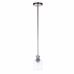 Romero Mini Pendant Fixture w/o Bulb, 1 Light, E26, Polished Nickel