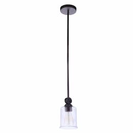 Romero Mini Pendant Fixture w/o Bulb, 1 Light, E26, Espresso