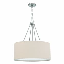 Duke Large Pendant Fixture w/o Bulbs, 3 Lights, E26, Polished Nickel