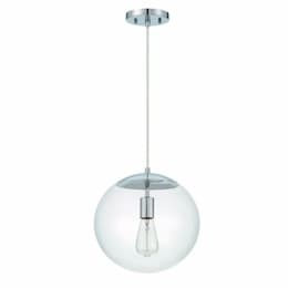 Gaze Medium Pendant Light Fixture w/o Bulb, 1 Light, E26, Black/Clear