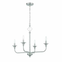 Jolenne Chandelier Fixture w/o Bulbs, 4 Lights, E12, Polished Nickel