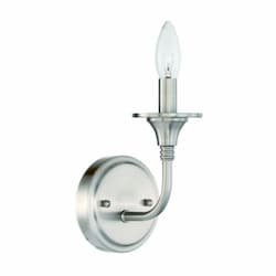 Jolenne Wall Sconce Fixture w/o Bulb, 1 Light, E12, Polished Nickel