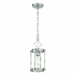 Jolenne Mini Pendant Fixture w/o Bulb, 1 Light, E26, Polished Nickel