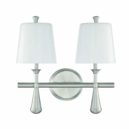 Palmer Vanity Light Fixture w/o Bulbs, 2 Lights, E12, Polished Nickel