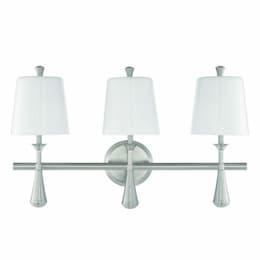 Palmer Vanity Light Fixture w/o Bulbs, 3 Lights, E12, Polished Nickel