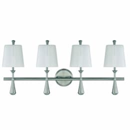 Palmer Vanity Light Fixture w/o Bulbs, 4 Lights, E12, Polished Nickel