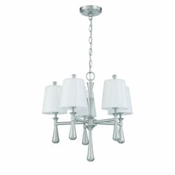 Palmer Mini Chandelier Fixture w/o Bulbs, 5 Lights, Polished Nickel