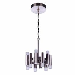 36W LED Simple Lux Semi Flush Mount, 12 Lights, 3000K, Polished Nickel