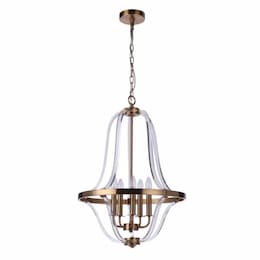 Graclyn Pendant Fixture w/o Bulbs, 5 Lights, E12, Satin Brass