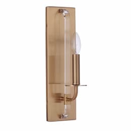 Graclyn Wall Sconce Fixture w/o Bulb, 1 Light, E12, Satin Brass