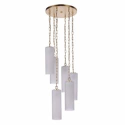 Myos Pendant Light Fixture w/o Bulbs, 6 Lights, E26, Sunset Gold