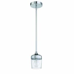 Wrenn Mini Pendant Fixture w/o Bulb, 1 Light, E26, Chrome