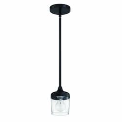 Wrenn Mini Pendant Fixture w/o Bulb, 1 Light, E26, Flat Black