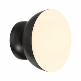 Ventura Dome Wall Sconce Fixture w/o Bulb, 1 Light, E26, Flat Black