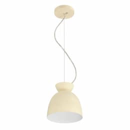 Ventura Dome Mini Pendant Fixture w/o Bulb, 1 Light, Cottage White