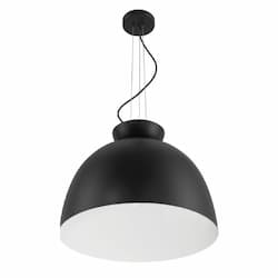 Ventura Dome Pendant Fixture w/o Bulb, 1 Light, E26, Flat Black