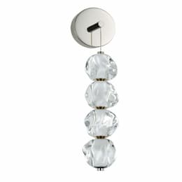 16W LED Jackie Wall Sconce, 4 Lights, Dim, 821 lm, 3000K, Nickel