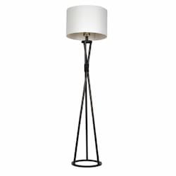 Indoor Metal Base Floor Lamp Fixture w/o Bulb, E26, Flat Black