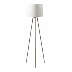 Indoor Metal Tri-Pod Floor Lamp Fixture w/o Bulb, E26, Brushed Nickel