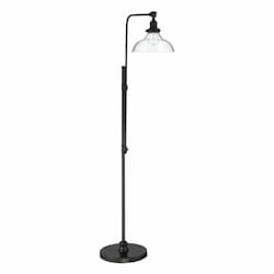 Metal Base Floor Lamp Fixture w/o Bulb w/ Adj Shade, Flat Black