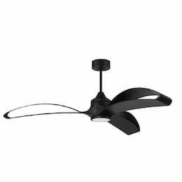 60-in 31W Bandeaux Ceiling Fan w/Wi-Fi & Bulb, 6-Speed, 3-Blade, Black