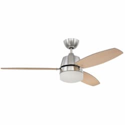 52-in 54W Beltre Ceiling Fan w/ Bulb, 3-Speed, 3-Blade, Brushed Nickel