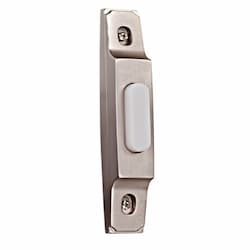 0.2W LED Designer Thin Rectangular Door Bell, Pewter