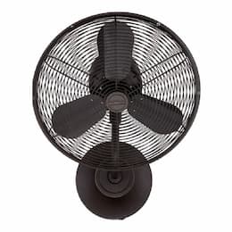 14-in 44W Bellows I Hard Wired Wall Fan, 3-Speed, 3-Blade, Aged Bronze