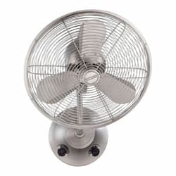 14-in 44W Bellows I Hard Wired Wall Fan, 3-Speed, 3-Blade, Nickel