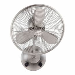 14-in 44W Bellows I Hard Wired Wall Fan, 3-Speed, 3-Blade, Nickel