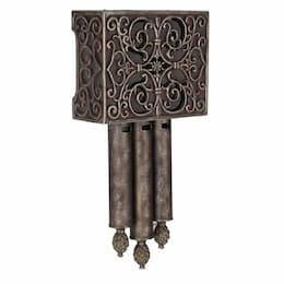 Westminster Carved Vertical Chime w/3 Short Tubes, Renaissance Crackle