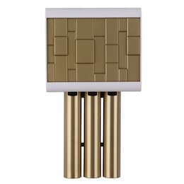 Westminster Contemporary Chime w/ 3 Short Tubes, White/Satin Brass