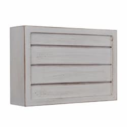 Horizontal & Vertical Rectangular Shiplap Designer Chime, White