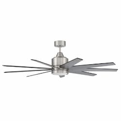 60-in 32W Champion Ceiling Fan w/ Bulb, 6-Speed, 9-Blade, Nickel