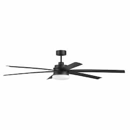 72-in 30W Chilz Ceiling Fan w/ Bulb, 6-Speed, 6-Blade, Flat Black