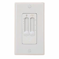 4-Speed Fan & Light Control, Double Pole, White