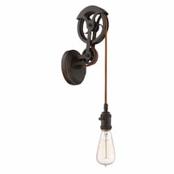 Design-A-Fixture Keyed Socket Pulley Pendant Kit, 1 Light, Aged Bronze