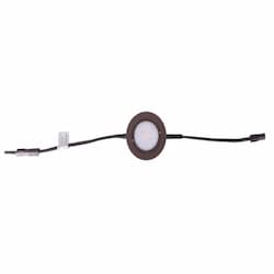 2.75-in 4W LED Under Cabinet Puck Light, Dim, 250 lm, 3000K, Bronze