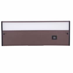 12-in 6W LED Under Cabinet Light Bar, Dim, 370 lm, 3000K, Bronze