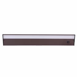 30-in 15W LED Under Cabinet Light Bar, Dim, 950 lm, 3000K, Bronze