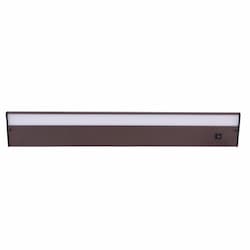 36-in 18W LED Under Cabinet Light Bar, Dim, 1200 lm, 3000K, Bronze