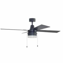 48-in 60W Dalton Indoor Ceiling Fan w/ Bulb, 3-Speed, 4-Blade, Black