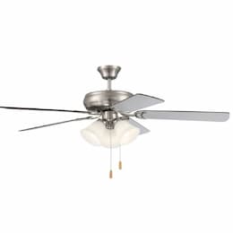 52-in 62W Decorator's Choice 3 Light Kit Ceiling Fan, 5-Blade, Nickel