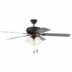52-in 62W Decorator's Choice 3 Light Ceiling Fan, 5-Blade, Espresso