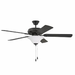 52-in 62W Decorator's Choice Light Kit Ceiling Fan, 5-Blade, Black